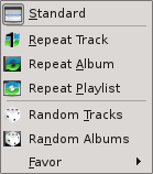 Track progression menu.