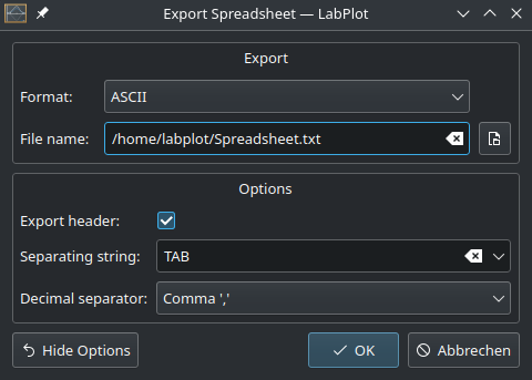 File:LabPlot Export spreadsheet ascii.png