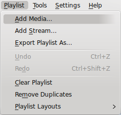 The Amarok Playlist Sub-Menu