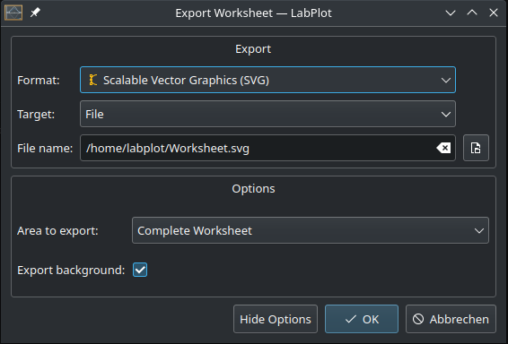 File:LabPlot Export worksheet.png