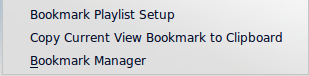 Bookmarking menu