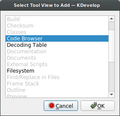 Thumbnail for File:KDevelop Tool Add View - Code Browser.png