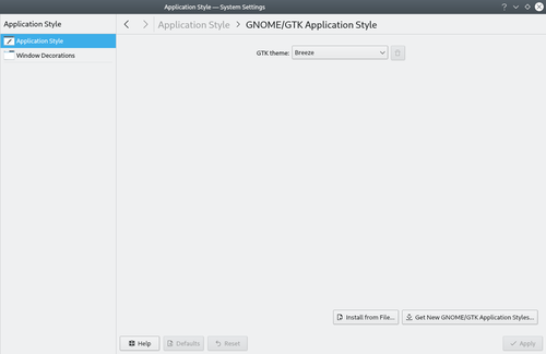 Systemindstillinger GTK tema