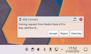 Thumbnail for File:KDE Connect Plasma Pair Key Notification.png