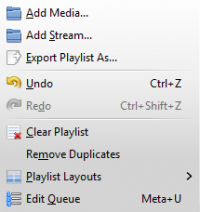 The Amarok Playlist Menu